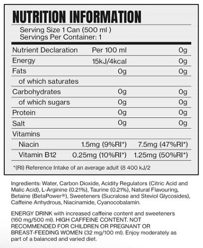 Bevanda energetica esplosiva C4/500 ml