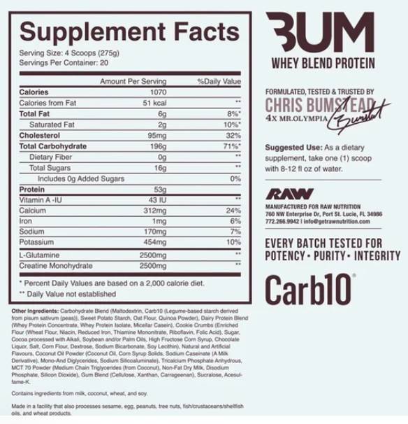 CBUM Mass Gainer | Proteine del siero del latte & Carb10® - 5443 grammi