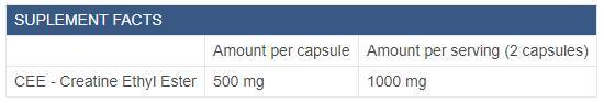 CEE 1000/Creatina Etil Estere 120 capsule