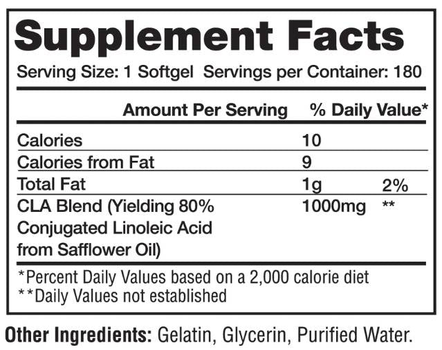 CLA 1000 mg 180 Capsule gel