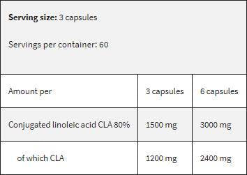 Capsule gel CLA Slim 180