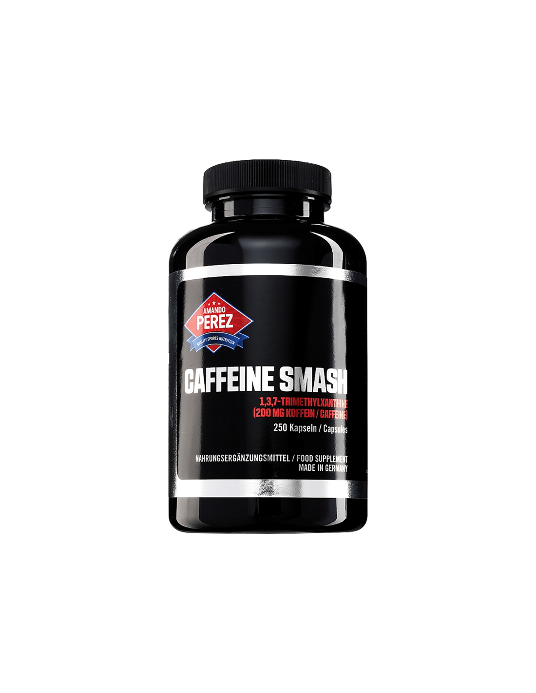 Caffeine Smash (1,3,7-trimetilxantina)/Caffeina, 200 mg, 250 capsule <tc>Vitabay</tc>