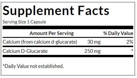 Calcio D-Glucarato 250 mg - 60 capsule