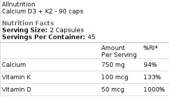 Calcio D3+K2 90 capsule
