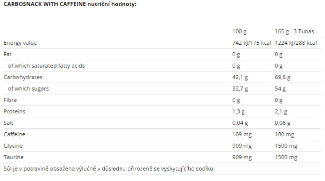Carbosnack con Caffeina Tubo 12 x 55 grammi