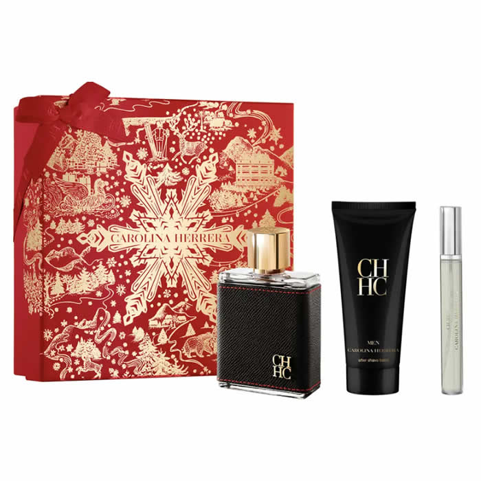 <tc>CAROLINA HERRERA</tc> Ch Men Eau De Toilette Spray 100ml Set 3 Pezzi