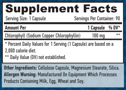 Clorofilla 100 mg. 90 Vcaps