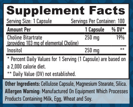 Colina & Inositolo/100 capsule vegetali