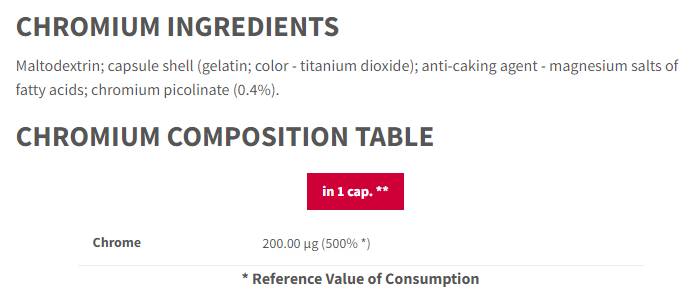 Cromo Picolinato 200 mcg - 90 capsule