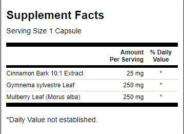 Complesso di gelso e gimnema alla cannella 525 mg - 120 capsule