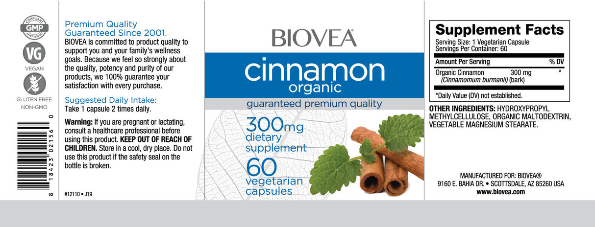 Cannella Biologica 300 mg/60 Caps