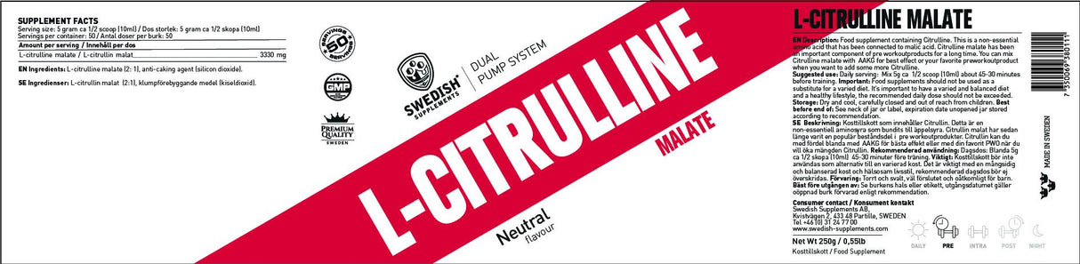 Citrullina Malato - 250 grammi