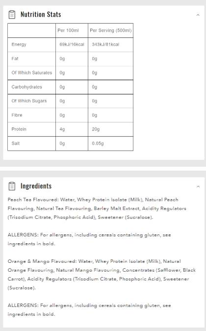Acqua proteica limpida - 500 ml