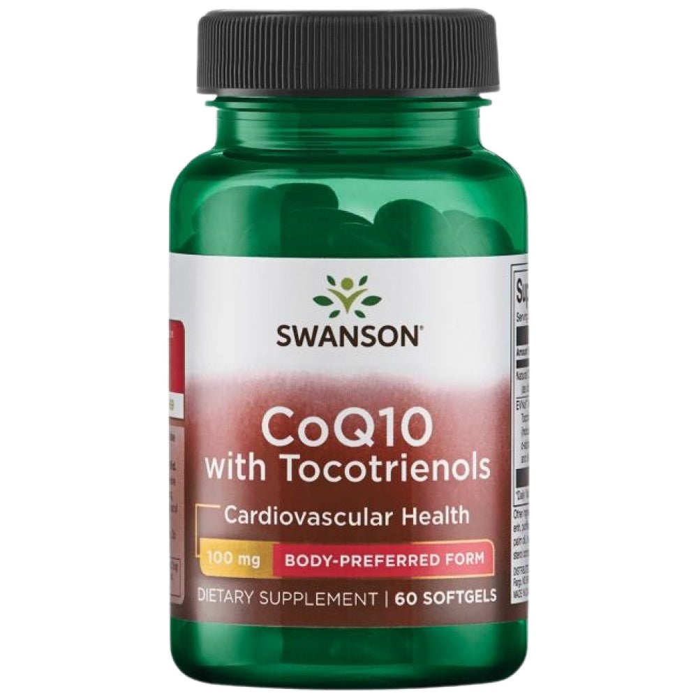 CoQ10 100 mg | Con 10 mg di Tocotrienoli 60 Capsule Gel