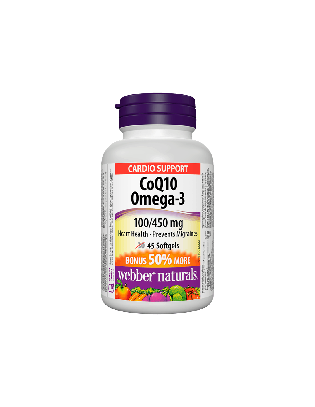 CoQ10 & Omega-3/Coenzima Q10 100 mg + Omega-3 450 mg x 45 capsule molli