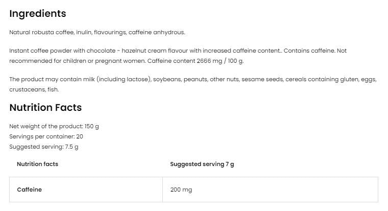 Caffè estremo | Robusta Naturale ~ Caffè Solubile Aromatizzato 150 grammi