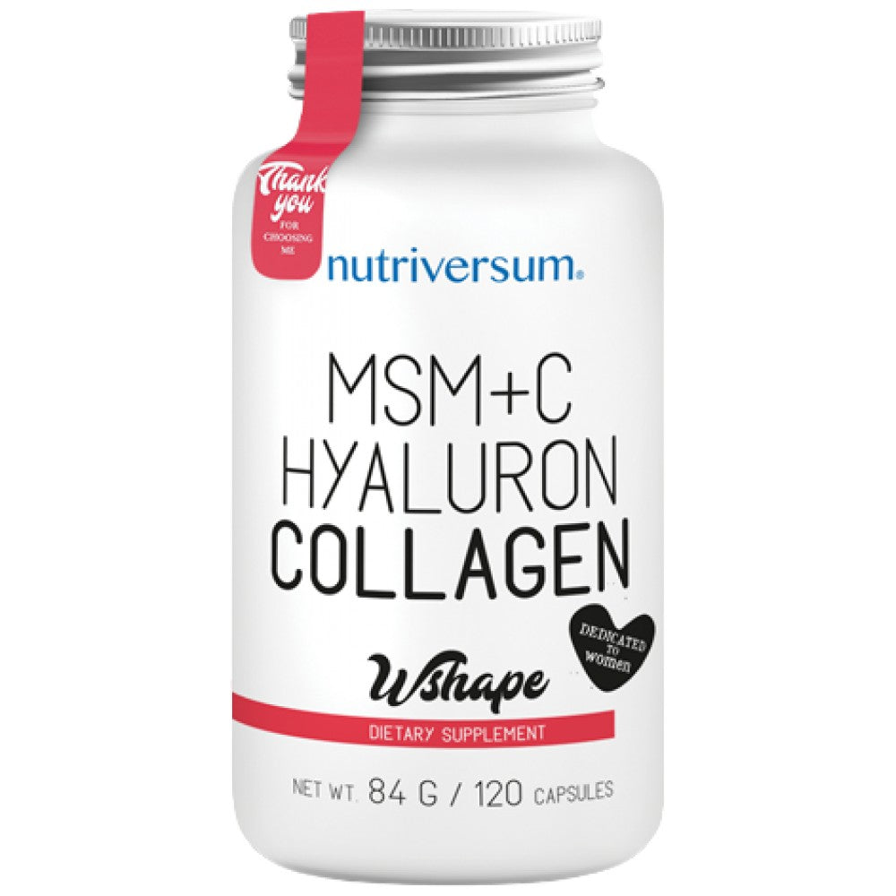 Collagene, Ialurone, MSM + Vitamina C - 120 capsule