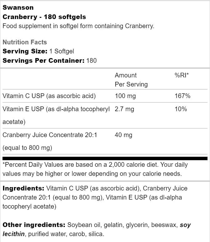 Mirtillo Rosso 20:1 Concentrato 180 capsule gel