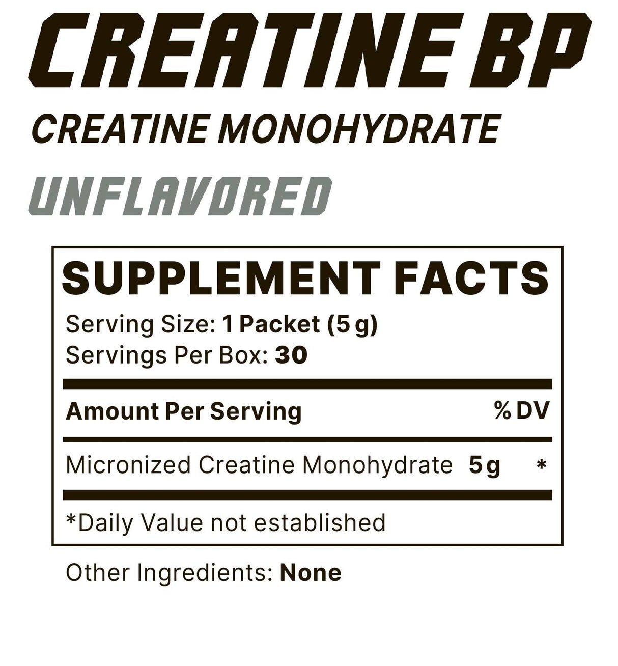 Bustine di creatina BP | Creapure® - 30 x 5 grammi