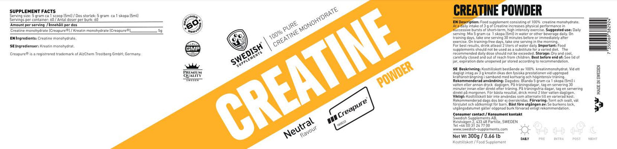 Creatina Creapure® in polvere - 300 grammi