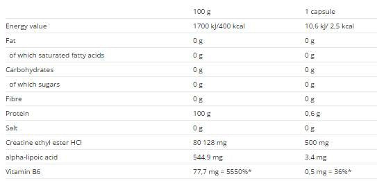 Creatina Etil Estere 1500 mg 120 capsule