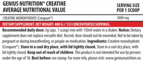 Creatina con Creapure - 300 grammi