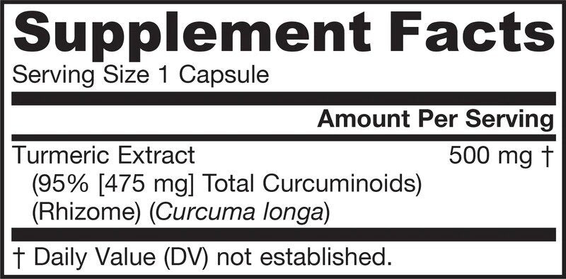 Curcumina 95.500 mg | Estratto di curcuma curcuminoidi al 95% - 120 capsule