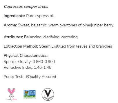 Olio di cipresso | Cupressus Sempervirens puro al 100% - 30 ml