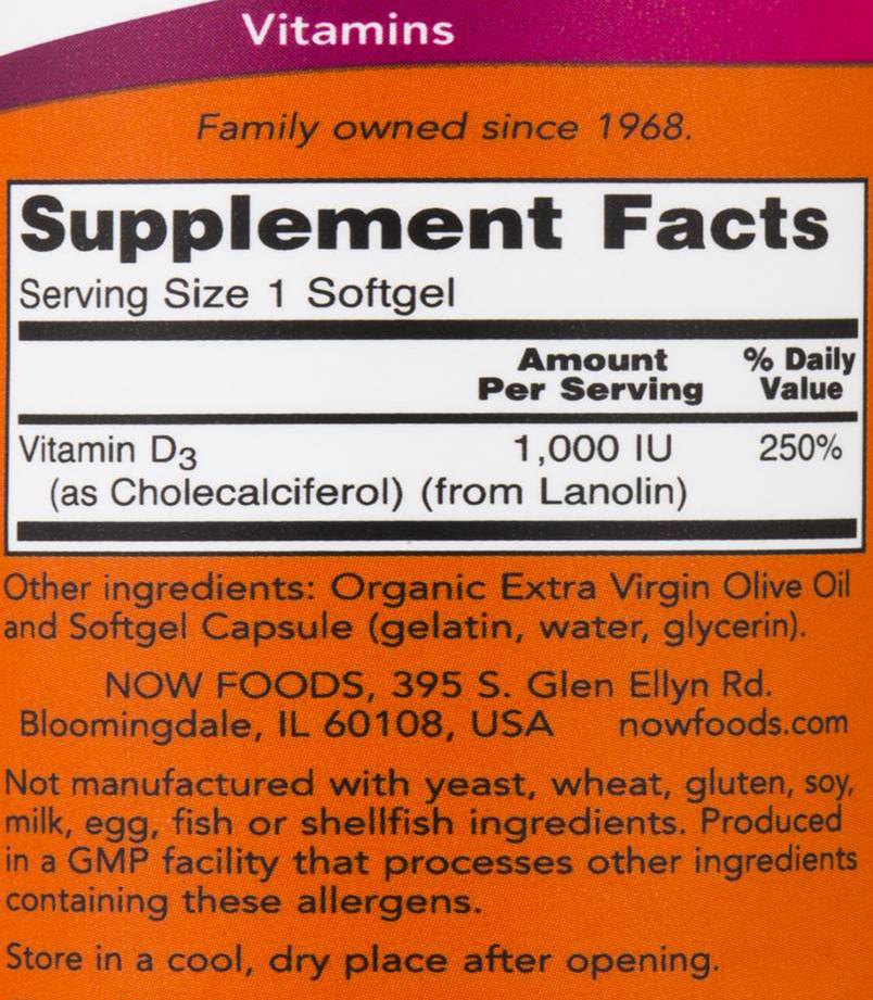 Vitamina D-3 1000 UI - 180 capsule gel