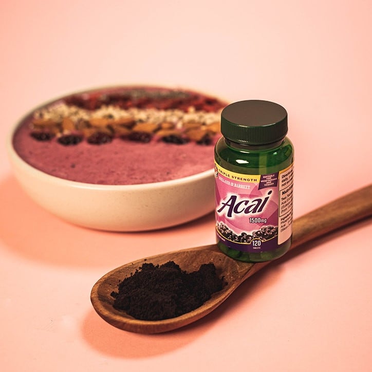 Bacche di Acai 1500mg | con Tè Verde - 120 Compresse