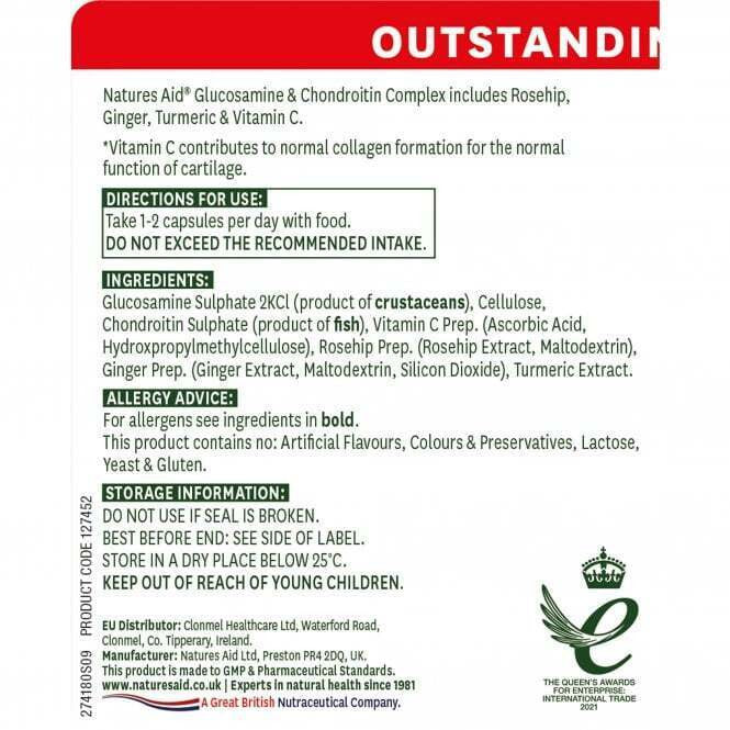 Glucosamina & Complesso di condroitina (glucosamina & Complesso di condroitina) 90 capsule NaturesAid