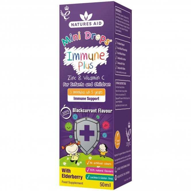 Formula immunitaria con gocce di sambuco per bambini (Mini Drops Immune Plus) 50ml NaturesAid