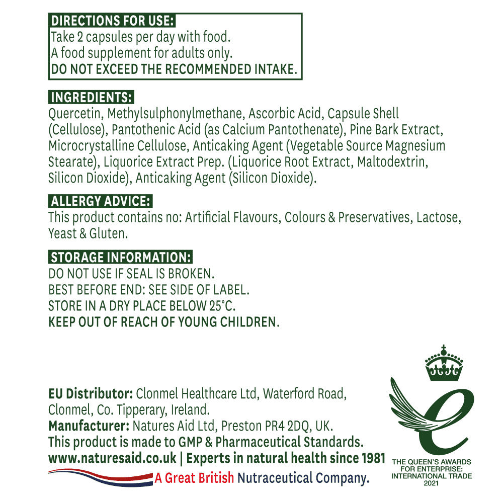 Quercetina Formula 90 capsule NaturesAid