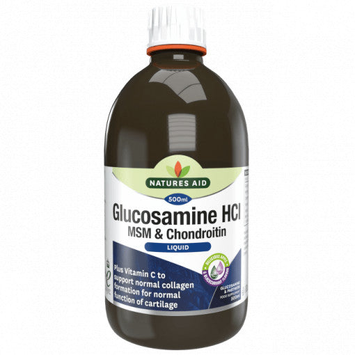 Formula liquida concentrata per articolazioni sane con glucosamina, MSM e condroitina (Glucosamina, MSM & Condroitina liquida) 500 ml NaturesAid