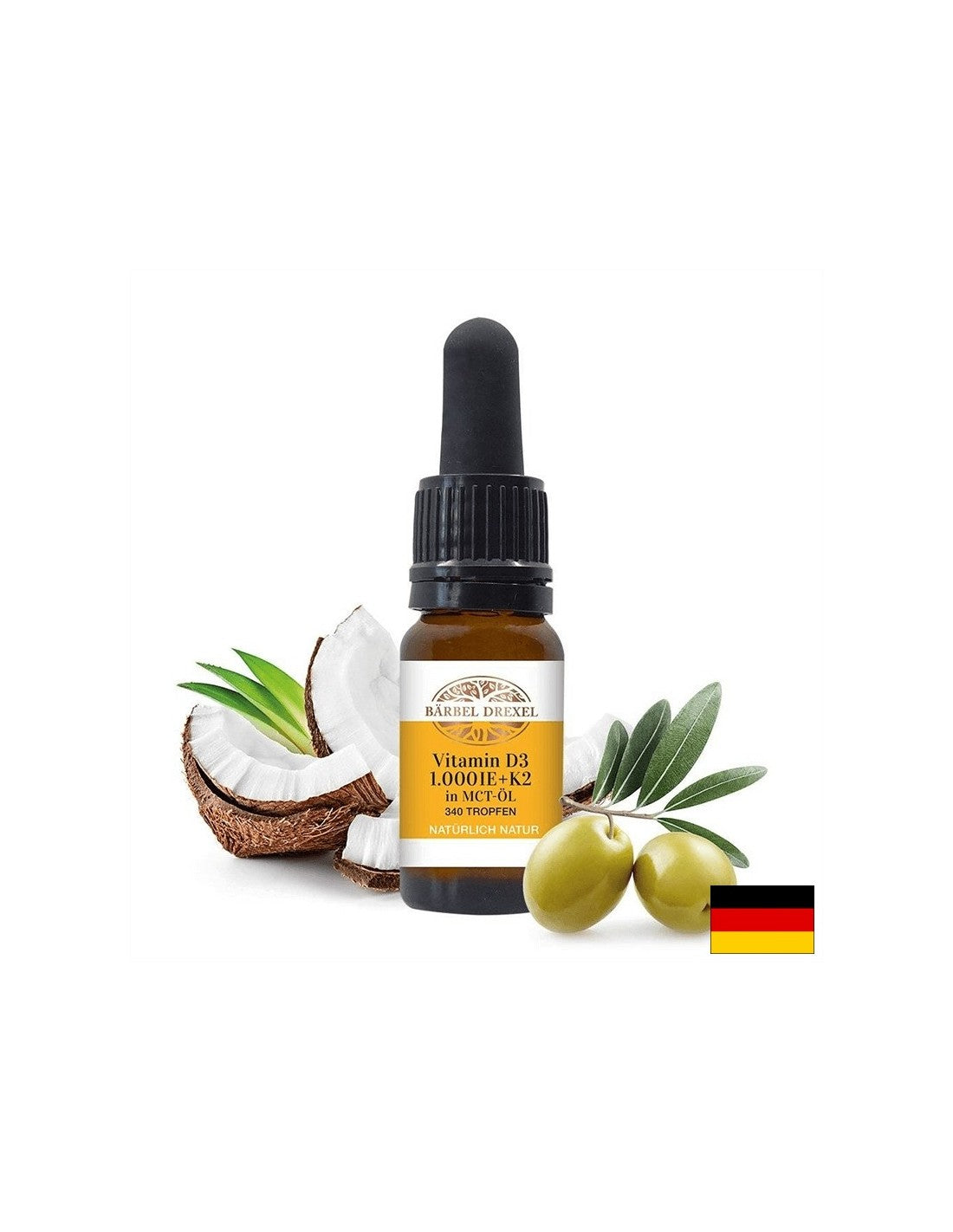 Vitamina D3 1000 UI + Vitamina K2 11.1 µg - За костите и сърцето, 10 ml, capsule con assorbimento di vino