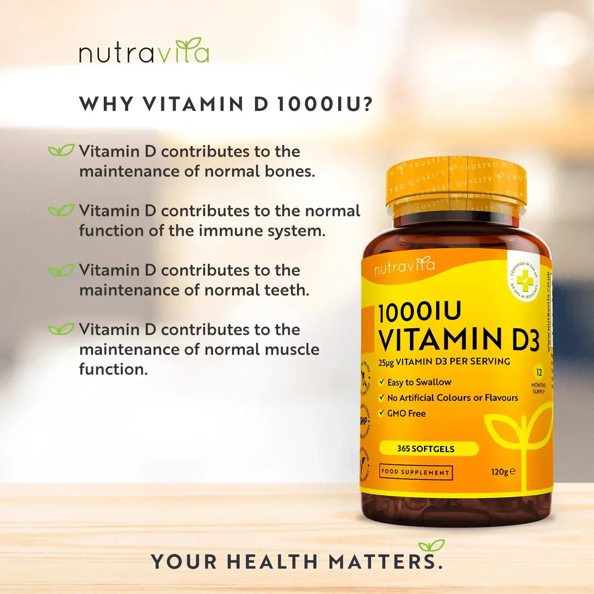 Vitamina D3 1000 UI (25 ug) 365 capsule molli