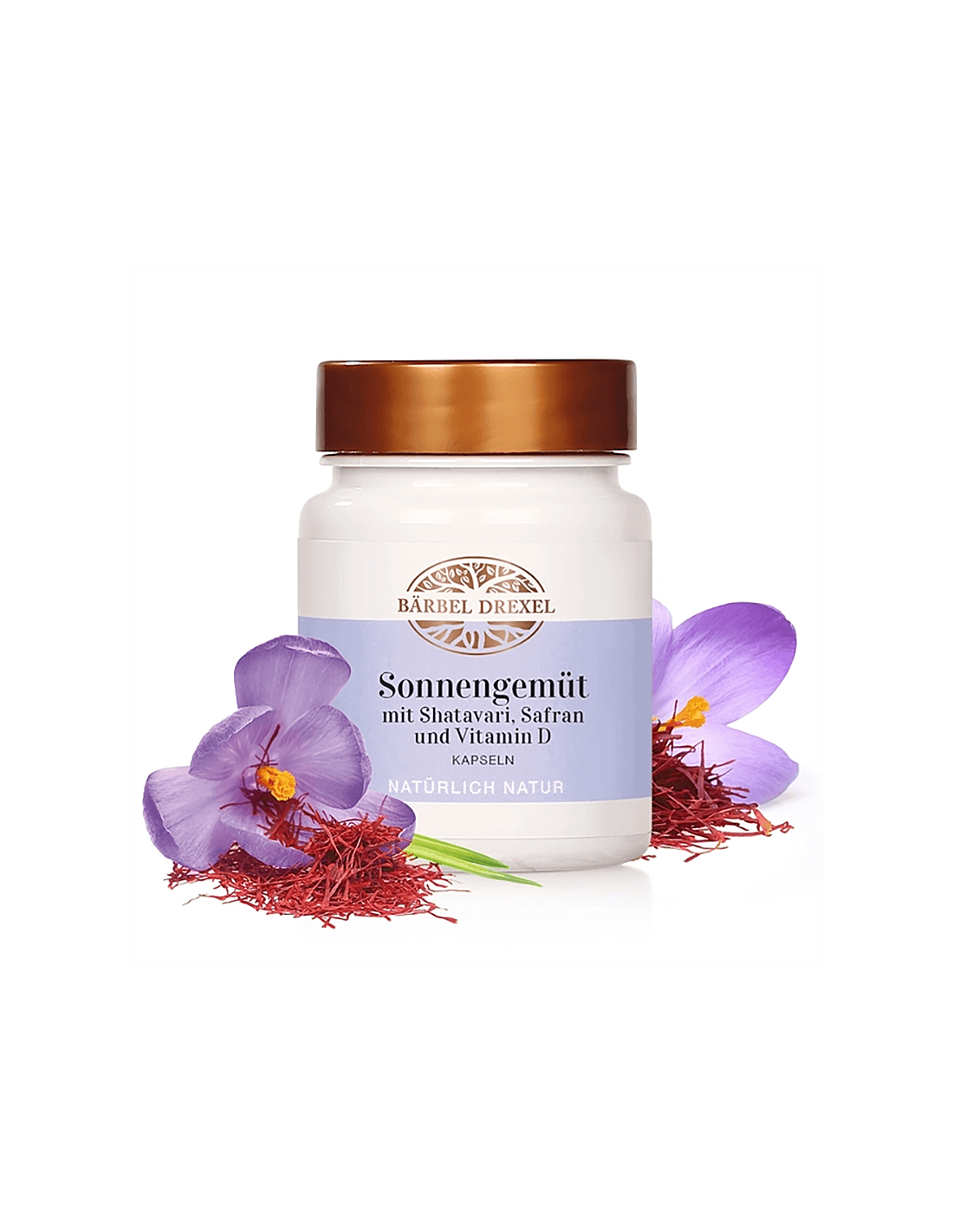 Shatavari, zafferano e vitamina D3 per le donne - Equilibrio ormonale, tono, salute emotiva, 30 capsule