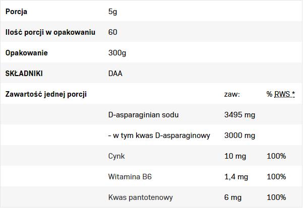 DAA | Polvere di acido D-aspartico - 300 grammi