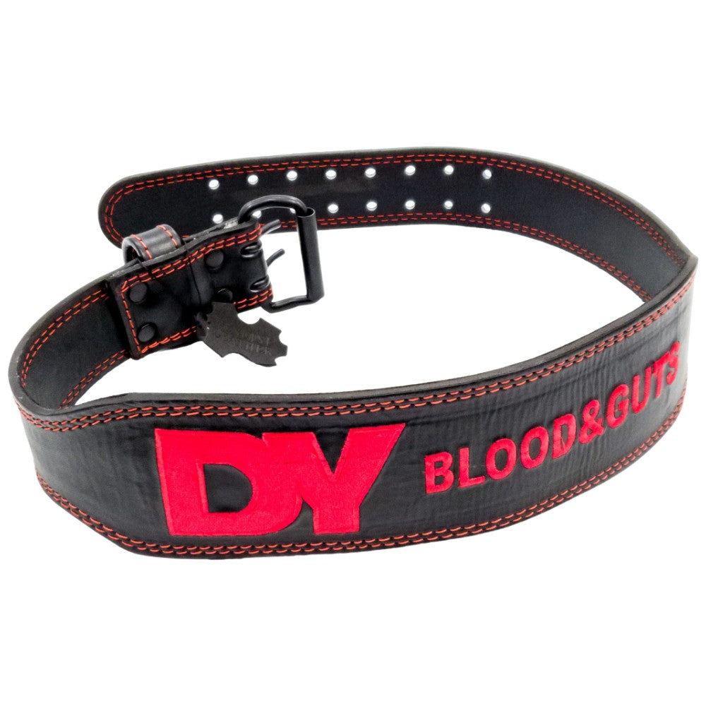 DY Cintura in pelle con sangue e budella | Cintura in pelle da allenamento