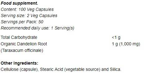 Radice di tarassaco 500 mg - 100 capsule