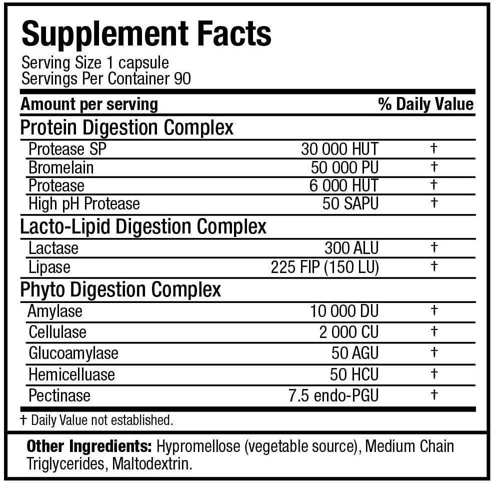 Enzimi digestivi/Assorbimento ottimale delle proteine - 90 capsule