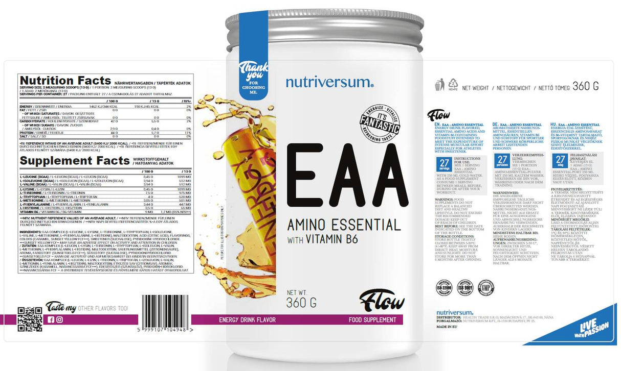 Flusso EAA | Aminoacidi essenziali - 360 grammi