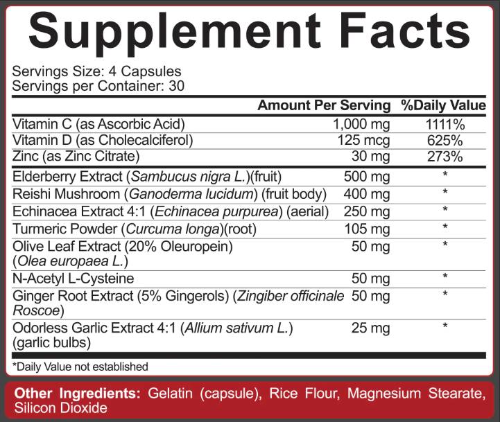Difensore immunitario | Supporto immunitario massimo 120 capsule