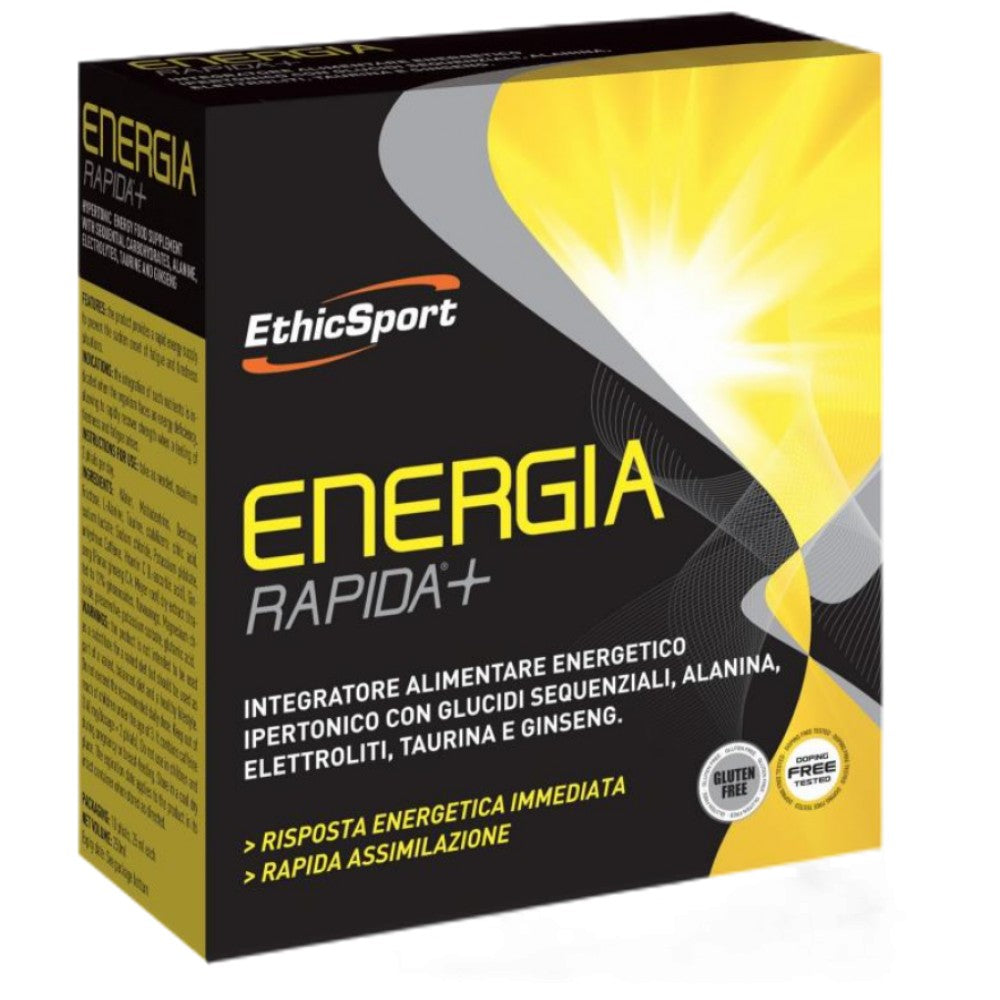 ENERGIA RAPIDA + | Energy Shot con Beta-Alanina, Taurina & Ginseng - 10 x 25 ml