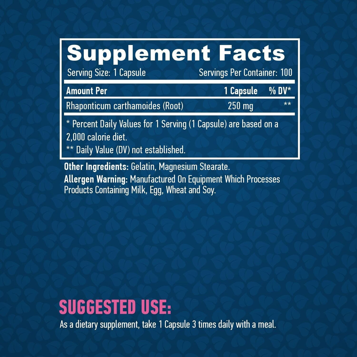 Ecdisterone 250 mg/100 capsule. -0