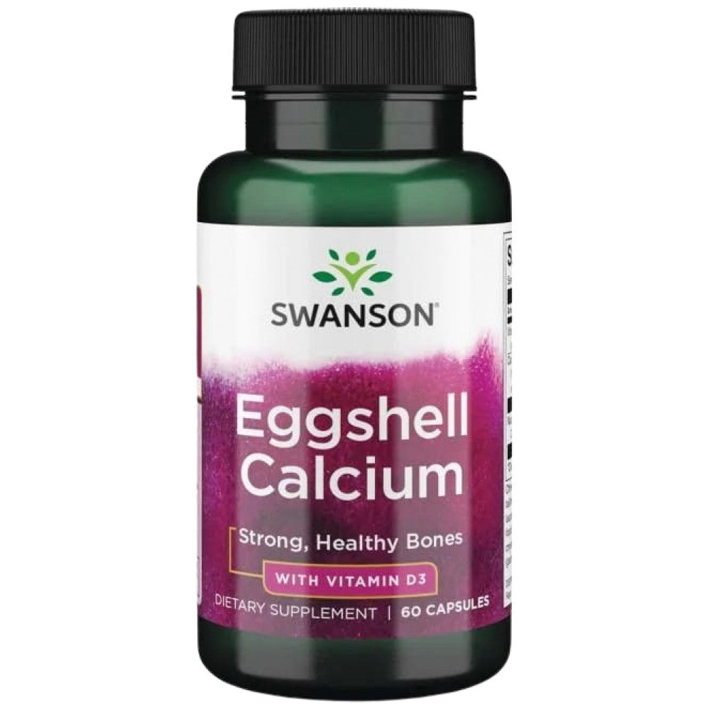 Calcio dal guscio d'uovo con vitamina D-3 60 capsule