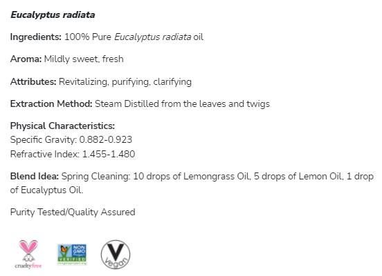 Olio di eucalipto radiata | Eucalipto Radiata Puro al 100% - 30 ml