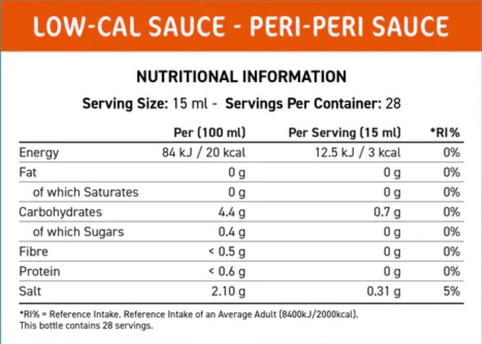 Salsa a basso contenuto calorico Fit Cuisine | Peri-Peri - 425 ml
