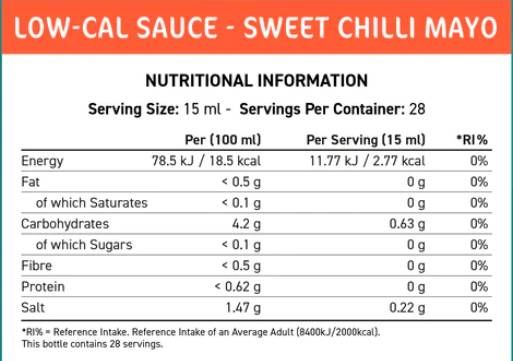 Salsa a basso contenuto calorico Fit Cuisine | Maionese al Peperoncino Dolce - 425 ml