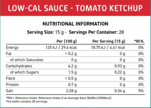 Salsa a basso contenuto calorico Fit Cuisine | Ketchup Di Pomodoro - 425 ml